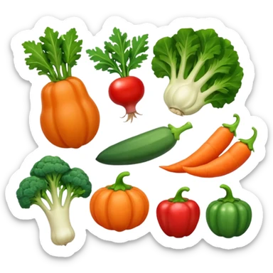 Veg name english  sticker