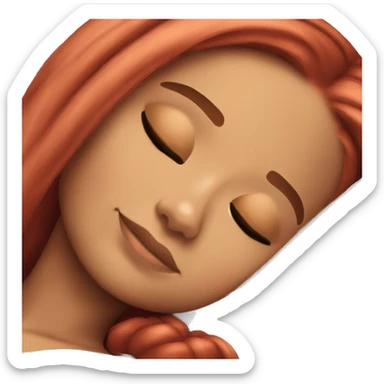 Ariana Grande sleeping with red hair sticker