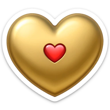 Heart with golden circle  sticker