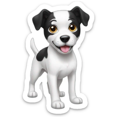 Black White Dog sticker