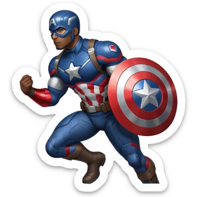 Black captain America  sticker