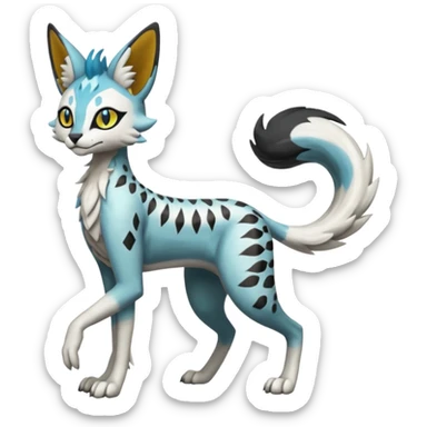 Meloetta-Trico-Silvally-Nargacuga-Sergal-Serval-Fakémon-creature-hybrid sticker