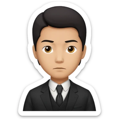 asain male in 1800s sticker