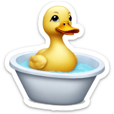 Sad bath duck head sticker
