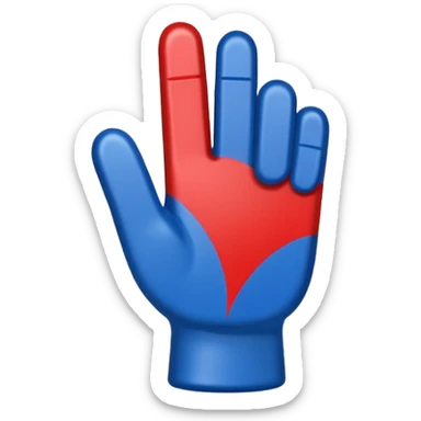 foam finger american football blue (#00A3E0) and red (#F9423A) sticker