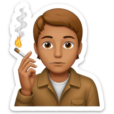 smoking a blunt sticker