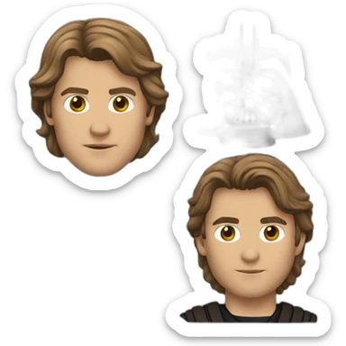 Half Anakin skywalker, halfdarth vader sticker