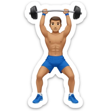 blue shorts man doing kettlebell swings sticker