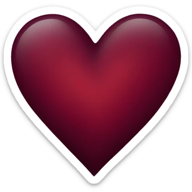 Wine coloured heart sticker