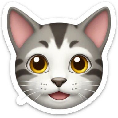 Gato jugando con un raton sticker