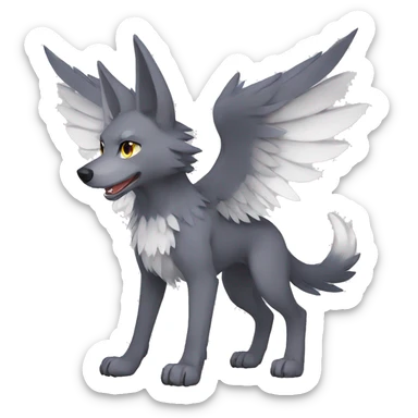 Winged Wolf-Pokémon full body sticker