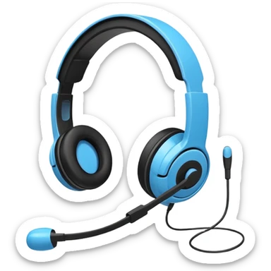 cartoon Meta Quest 2 headset, simplified shapes, white and black, with a touch of blue for highlights, cheerful expression sticker