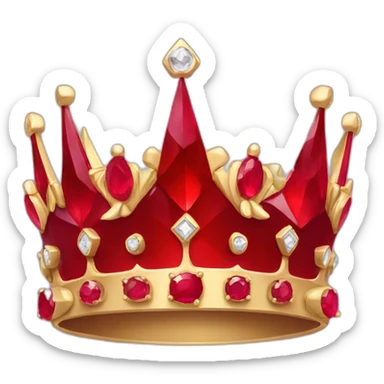 Red ruby crown sticker