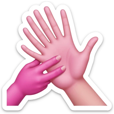 pink handshake sticker