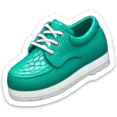 teal croc shoe sticker