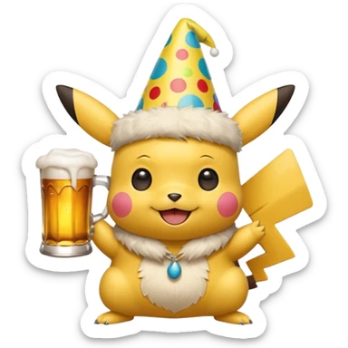 Pikachue bier sticker