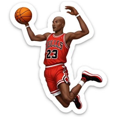Michael Jordan dunking basketball  sticker