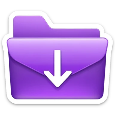 purple download folder sticker