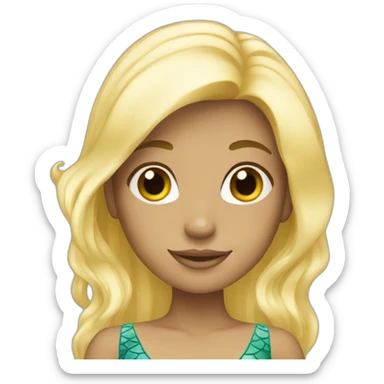 blonde girl mermaid sticker