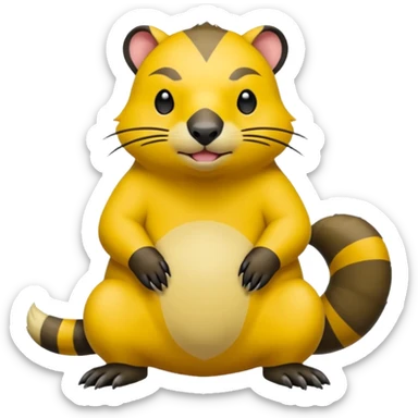Groundhog-Drowzee-Baltoy-Civet-Pokémon (full body) sticker