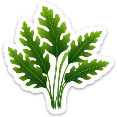 2-3 simple design green seaweed those have long leaves except stems sticker