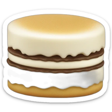 white chocolate alfajor sticker
