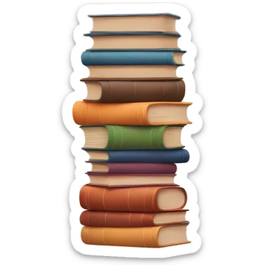 Book Stack in cozy Colors  sticker