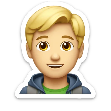 boy an work of computer in photography softwaree dit sticker