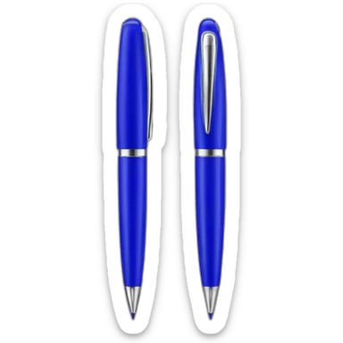 Blue ballpoint pen sticker