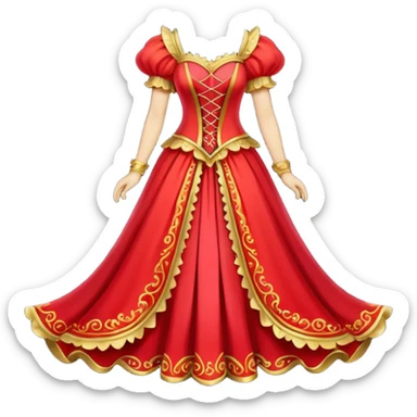 Fairy Tale Costume including red and other colors sticker