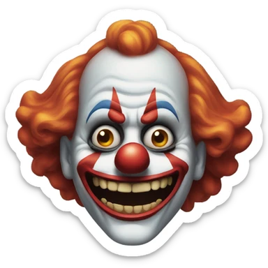 Sinister clown sticker