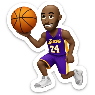 Kobe Bryant playing basketball  sticker