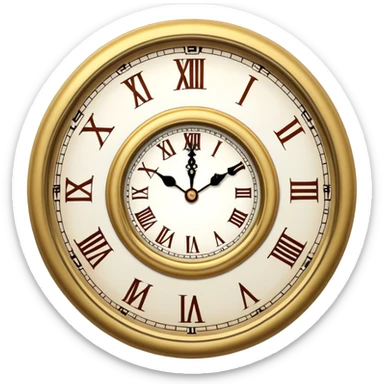 Alice in wonderland clock where all the numbers say Now! sticker