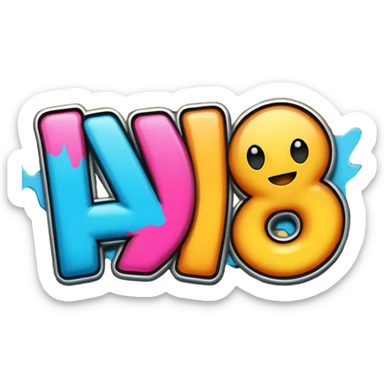 The word “LMAO” spelled sticker