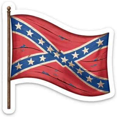 Confederate flag realistic ultra  sticker