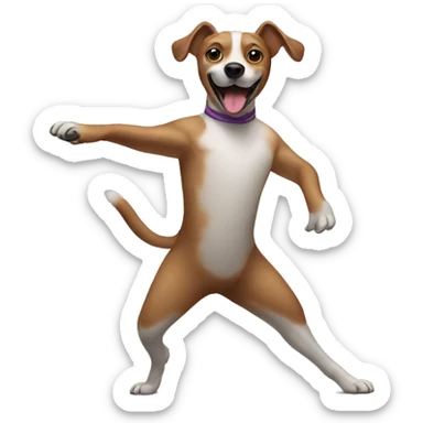 dog dancing ballet sticker