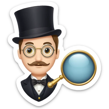 A man with a monocle sticker