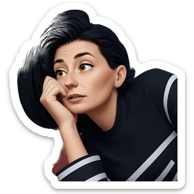 realistic portrait of girl sticker