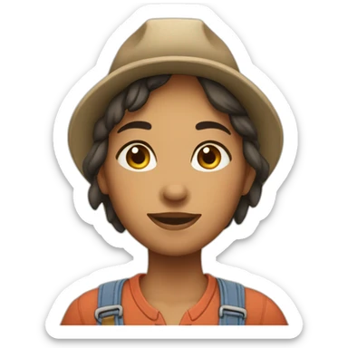 a farmer girl sticker