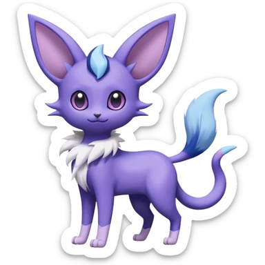 Purloin-Espeon-Meowstic-Fakémon-hybrid-creature (full body)  sticker