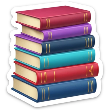 libros aesthetic de colores sticker
