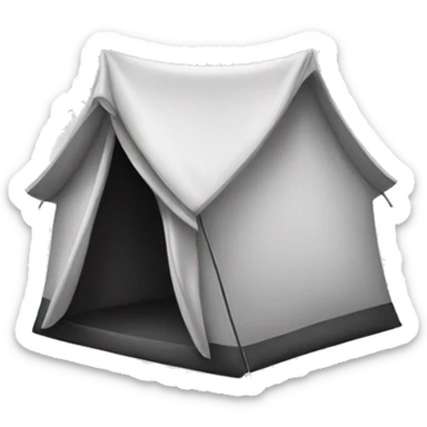 Camp tent black and white  sticker