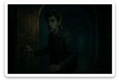 Sartaroshxonaga kirib kelayotgan bola 18-19 yoshlarda u eshikni ochayapti rakurs ichkaridan g'ira shira  sticker