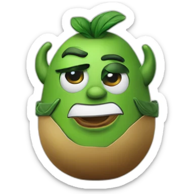 Mr potato head dressed like Loki from marvel sticker
