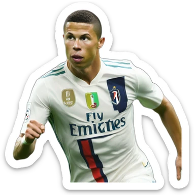 Ronaldo qui fait la baisse a mbappé sticker