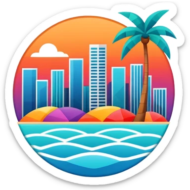 miami logo sticker