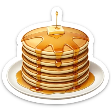 Pancakes with maple syrup  sticker