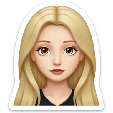 long haired make up arist sticker