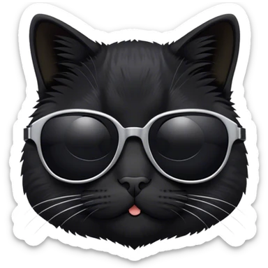 Cat with sunglasses sticker