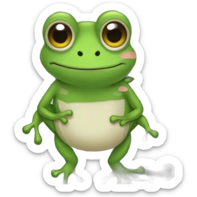 Tiny frog as an inmate sticker